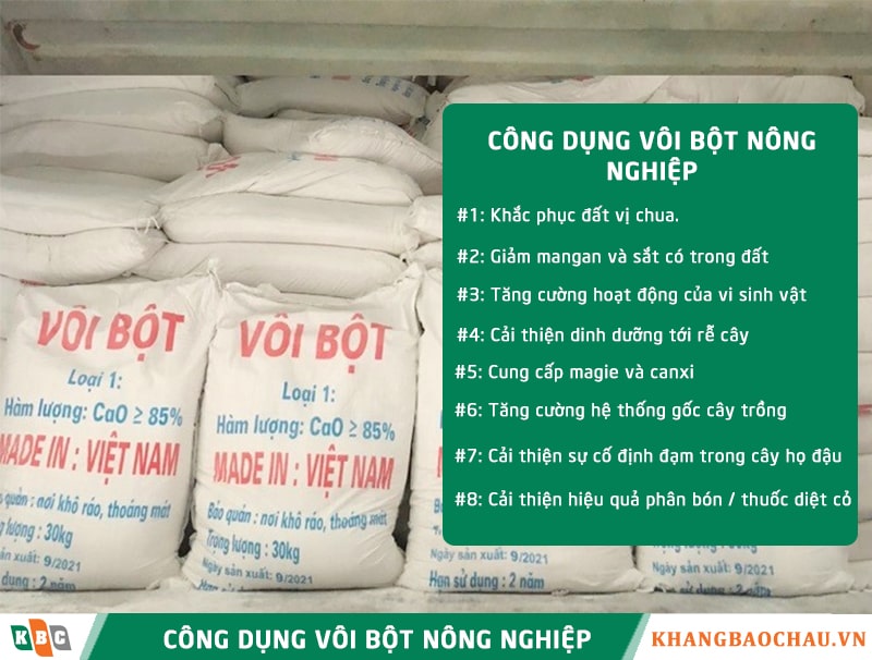 công dụng vôi bột nông nghiệp