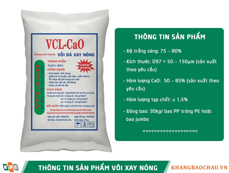 sản phẩm vôi xay nóng